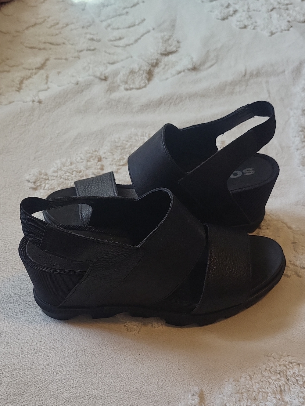 Sorel Black Women's Open-Toe Slingback Sandals Size 8 - Picture 3 of 7